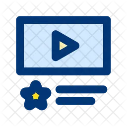 Estrella de calificación de video  Icono
