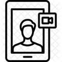 비디오 통화 라인 아이콘 아이콘