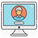 Online Communication Video Call Live Video Icon