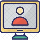 Video Call Voice Chatting Computer Screen Icon