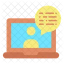 Ilaptop Video Call Online Chat Icon