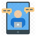 Video Call Work At Home Office Connection Icon