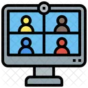 Video Call Online Communication Icon