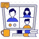 Video Call Conference Call Live Chat Icon