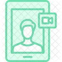 Video Call Duotone Line Icon Icon