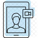 Video Call Color Shadow Thinline Icon Icon