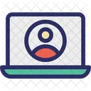 Video Call Live Call Laptop Icon