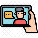 Tablet Communication Speaking Icon