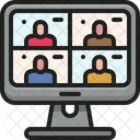 Video Calling Online Meeting Icon