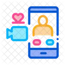 Romantic Video Calling Icon
