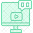 Video Captioning Duotone Line Icon Icon