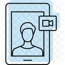 Video Call Color Shadow Thinline Icon Icon