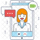 Online Chat Video Conversation Video Chat Icon