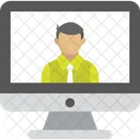 Laptop Lcd Person Icon