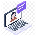 Video Chat Internet Chat Online Communication Icon
