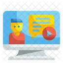 Video Chat Computer Monitor Icon