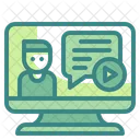 Video Chat Computer Monitor Icon