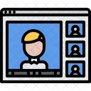 Video Chat Online Group Meeting Group Icon