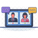 Video Chat Chat Live Stream Icon