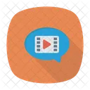 Video Chat Movie Bubble Icon
