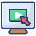 Video Click Digital Marketing Video Streaming Icon