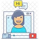 Video Communication Video Chat Online Chat Icon
