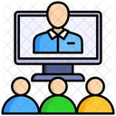 Video Conference Webinar Seminar Icon