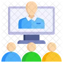 Video Conference Webinar Seminar Icon