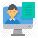 Video Conference Computer Online Icon