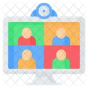 Video Conference Online Icon