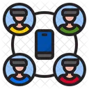 Mobilephone Worker Work From Home Icon