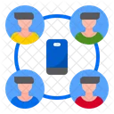 Mobilephone Worker Work From Home Icon