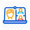 Video Conference Freelance Icon