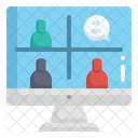 Video Conference New Normality Meeting Icon