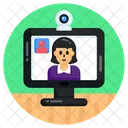 Video Class Video Call Video Lecture Icon