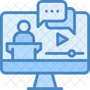 Video Conference Meeting Communication Icon