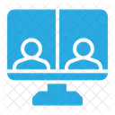 Video Conference Monitor Communications Icon