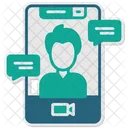 Video Conference Remote Working Online Meeting Virtual Meeting Webinar Video Call Remote Collaboration Icon