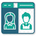 Video Conference Remote Working Online Meeting Icon