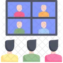 Group Meeting Team Meeting Online Conference Icône