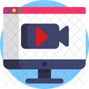 Videollamada Streaming Video Chat Icono