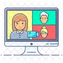 Video Conferencing Video Chat Online Video Call Icon