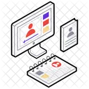 Video Contact Call Centre Video Interview Icon