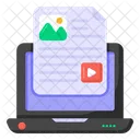 Online Document Video Content Video File Icon