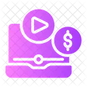 Video Content Paid Content Dollar Icon