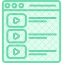 Video Content Duotone Line Icon Icon