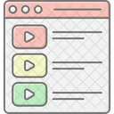 Video Content Lineal Color Icon Icon