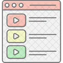 Video Content Lineal Color Icon Icon