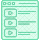 Video Content Duotone Line Icon Icon
