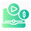 Video Content Paid Content Dollar Icon